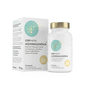 ASHWAGANDHA+ Premium 500mg Kapslid 90tk Cosphera - võimas tugi immuunsusele ja vaimsele heaolule (45 päeva kogus) Klientide lemmik!