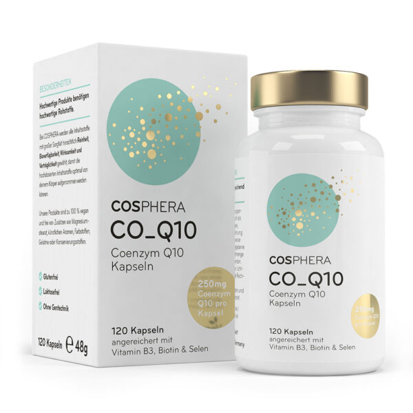 KOENSÜÜM Q10 KAPSLID 250mg 120tk Cosphera - 4 kuu kogus