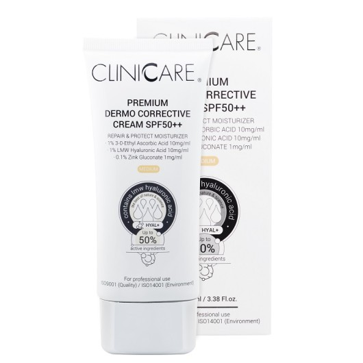UUS! CLINICCARE Premium Dermo Corrective Cream SPF50++ (MEDIUM) 100ml